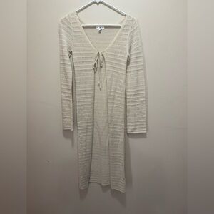 BP Nordstrom Cream Long Sleeved Knit Cardigan